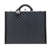 ルイ ヴィトン ダミエ グラフィット プレジデント ブリーフケース アタッシュケース N48190 ノワール ブラック PVC レザー レディース LOUIS VUITTON 【中古】