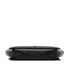 セリーヌ トリフォルド チェーン ショルダーバッグ ブラック レザー レディース CELINE 【中古】