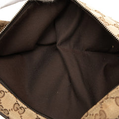 グッチ GGキャンバス ウエストバッグ 28566 ベージュ ブラウン キャンバス レザー メンズ GUCCI 【中古】