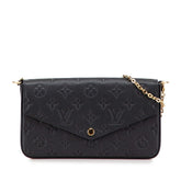 ルイ ヴィトン モノグラム アンプラント ポシェット フェリシー チェーン ショルダーバッグ M64064 ノワール ブラック レザー レディース LOUIS VUITTON 【中古】