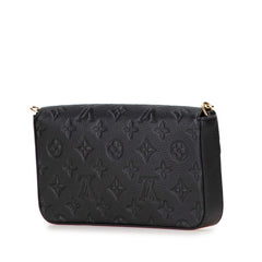 ルイ ヴィトン モノグラム アンプラント ポシェット フェリシー チェーン ショルダーバッグ M64064 ノワール ブラック レザー レディース LOUIS VUITTON 【中古】