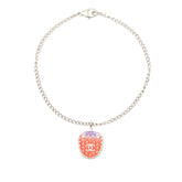 シャネル ココマーク イチゴモチーフ ストロベリー チェーン ブレスレット シルバー ピンク パープル メタル レディース CHANEL 【中古】
