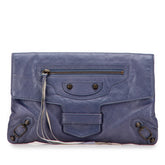 バレンシアガ クラッチバッグ 409337 パープル レザー レディース BALENCIAGA 【中古】