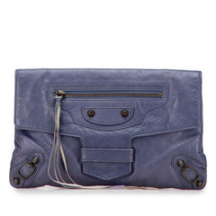 バレンシアガ クラッチバッグ 409337 パープル レザー レディース BALENCIAGA 【中古】