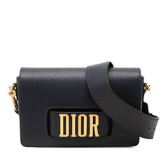 ディオール エボリューション 斜め掛け ショルダーバッグ ネイビー レザー レディース Dior 中古