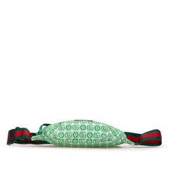 グッチ チルドレンズ GGロゴ 星 スター ウエストバッグ ボディバッグ 502095 グリーン キャンバス レザー レディース GUCCI 【中古】