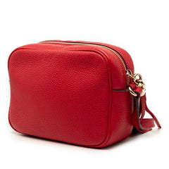 グッチ ソーホー インターロッキングG タッセル ディスコバッグ ショルダーバッグ 308364 レッド レザー レディース GUCCI 【中古】