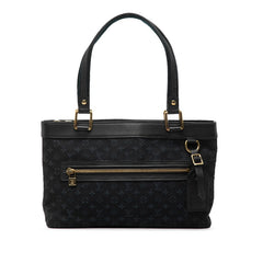 ルイ ヴィトン モノグラムミニ ルシーユPM ハンドバッグ M92680 TSTブルー キャンバス レザー レディース LOUIS VUITTON 【中古】