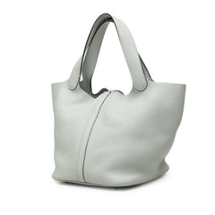 エルメス ピコタンロック ハンドバッグ Y刻印 ブルーグレー系 シルバー金具 トリヨンクレマンス レディース HERMES 中古