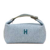 エルメス ブリッド ア ブラックGM ハンドバッグ ポーチ ネイビー カーキ トワルオフィシエ レディース HERMES 【中古】