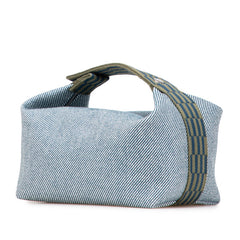 エルメス ブリッド ア ブラックGM ハンドバッグ ポーチ ネイビー カーキ トワルオフィシエ レディース HERMES 【中古】