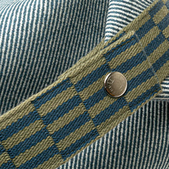 エルメス ブリッド ア ブラックGM ハンドバッグ ポーチ ネイビー カーキ トワルオフィシエ レディース HERMES 【中古】