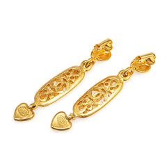 シャネル ヴィンテージ ココマーク ハート モチーフ イヤリング ゴールド メッキ レディース CHANEL 【中古】