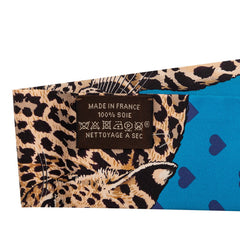 エルメス ツイリー Jungle Love スカーフ ブルー マルチカラー シルク レディース HERMES 【中古】