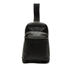 グッチ グッチシマ ボディバッグ ショルダーバッグ 523234 ブラック レザー レディース GUCCI 【中古】