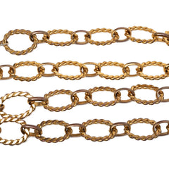 シャネル ココマーク ツイスト チェーン ベルト 29刻印 ヴィンテージ ゴールド メッキ レディース CHANEL 【中古】