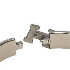 エルメス クリックH PM ブレスレット シルバー ブラック メタル レディース HERMES 【中古】