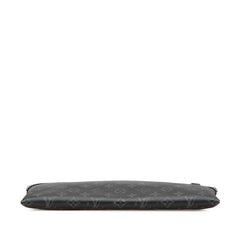 ルイ ヴィトン モノグラム エクリプス ポシェット ディスカバリー クラッチバッグ M62291 ブラック PVC レザー メンズ LOUIS VUITTON 【中古】
