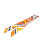 エルメス ツイリー Washington's Carriage ジョージワシントンの馬車 スカーフ オレンジ マルチカラー シルク レディース HERMES 【中古】