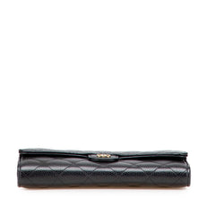 シャネル マトラッセ ココマーク 長財布 ブラック キャビアスキン レディース CHANEL 【中古】