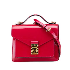 ルイ ヴィトン ヴェルニ モンソーBB ハンドバッグ ショルダーバッグ 2WAY M91579 ローズアンディアン ピンク系 パテントレザー レディース LOUIS VUITTON 【中古】