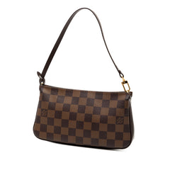 ルイ ヴィトン ダミエ ナヴォナ アクセサリーポーチ ミニハンドバッグ N51983 ブラウン PVC レザー レディース LOUIS VUITTON 【中古】