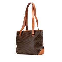 セリーヌ マカダム トートバッグ ワンショルダーバッグ ブラウン PVC レザー レディース CELINE 【中古】
