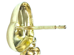 K18YG イエローゴールド ハートモチーフ ピアス レディース 【中古】