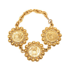 シャネル 31 RUE CAMBON カンボン チェーン ブレスレット ゴールド メッキ GP レディース CHANEL 中古