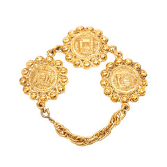 シャネル 31 RUE CAMBON カンボン チェーン ブレスレット ゴールド メッキ GP レディース CHANEL 中古
