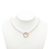 シャネル ココマーク パールネックレス ホワイト シャンパンゴールド フェイクパール メッキ レディース CHANEL 【中古】