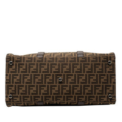 フェンディ FFロゴ トートバッグ ショルダーバッグ 2WAY 7VA390 ブラウン キャンバス レザー レディース FENDI 【中古】