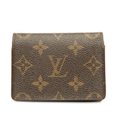 ルイ ヴィトン モノグラム アンヴェロップ カルト ドゥ ヴィジット カードケース 名刺入れ M62920 ブラウン PVC レザー レディース LOUIS VUITTON 【中古】