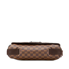 ルイ ヴィトン ダミエ ブルックリンMM 斜め掛け ショルダーバッグ N51211 ブラウン PVC レザー レディース LOUIS VUITTON 【中古】