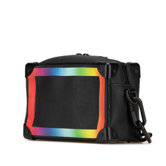ルイ ヴィトン タイガ ミニソフトトランク ショルダーバッグ M30351 ブラック レインボー レザー レディース LOUIS VUITTON 中古