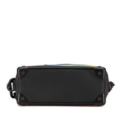 ルイ ヴィトン タイガ ミニソフトトランク ショルダーバッグ M30351 ブラック レインボー レザー レディース LOUIS VUITTON 中古