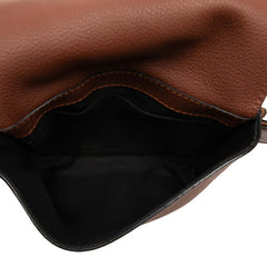 ロエベ アナグラム ミリタリー バムバッグ ボディバッグ ブラウン レザー レディース LOEWE 中古