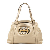 グッチ インターロッキングG ニューブリッド トートバッグ ショルダーバッグ 162094 アイボリー ベージュ レザー レディース GUCCI 【中古】