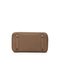 エルメス バーキン25 ハンドバッグ エトゥープ ブラウン ゴールド金具 トリヨンクレマンス レディース HERMES 【中古】