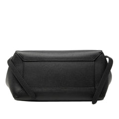 セリーヌ ベルトバッグ マイクロ ハンドバッグ ショルダーバッグ 2WAY ブラック レザー レディース CELINE 【中古】