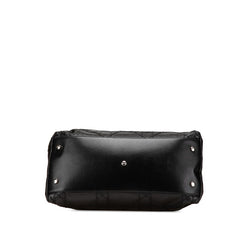 ディオール カナージュ グランヴィル ハンドバッグ ショルダーバッグ 2WAY ブラック レザー レディース Dior 【中古】