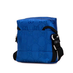 グッチ GGナイロン オフザグリッド ショルダーバッグ 643858 ブルー ブラック ナイロン レディース GUCCI 【中古】