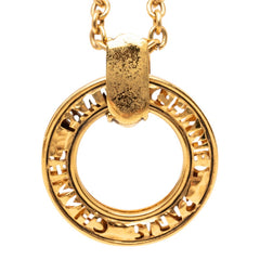 シャネル サークルロゴ ロングネックレス ゴールド メッキ レディース CHANEL 【中古】
