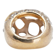 シャネル リング 指輪 ゴールド メッキ ラインストーン レディース CHANEL 【中古】