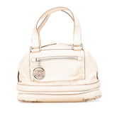 シャネル チョコバー ココマーク ハンドバッグ ベージュ レザー レディース CHANEL 【中古】