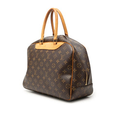 ルイ ヴィトン モノグラム ドーヴィル ハンドバッグ M47270 ブラウン PVC レザー レディース LOUIS VUITTON 【中古】