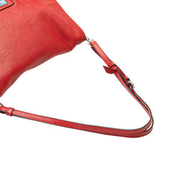 プラダ エティケットバッグ ワンショルダーバッグ 1BD085 レッド レザー レディース PRADA 【中古】