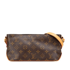 ルイ ヴィトン モノグラム トロター 斜め掛け ショルダーバッグ M51240 ブラウン PVC レザー レディース LOUIS VUITTON 【中古】