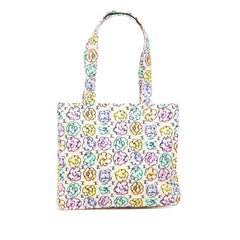 シャネル カメリア フラワー トートバッグ ハンドバッグ ベージュ マルチカラー ナイロン レディース CHANEL 【中古】