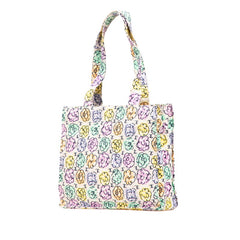 シャネル カメリア フラワー トートバッグ ハンドバッグ ベージュ マルチカラー ナイロン レディース CHANEL 【中古】